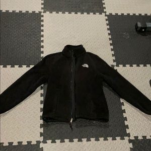 North face zip up jacket size small.
